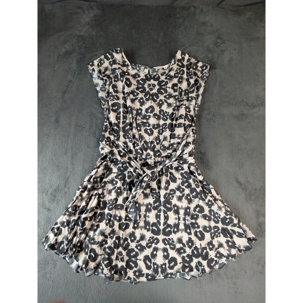 Rebecca Taylor NWT Leopard Print‎ Silk-Feel Rayon Mini Dress